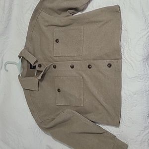 NWT OAT new york croppes shacket L